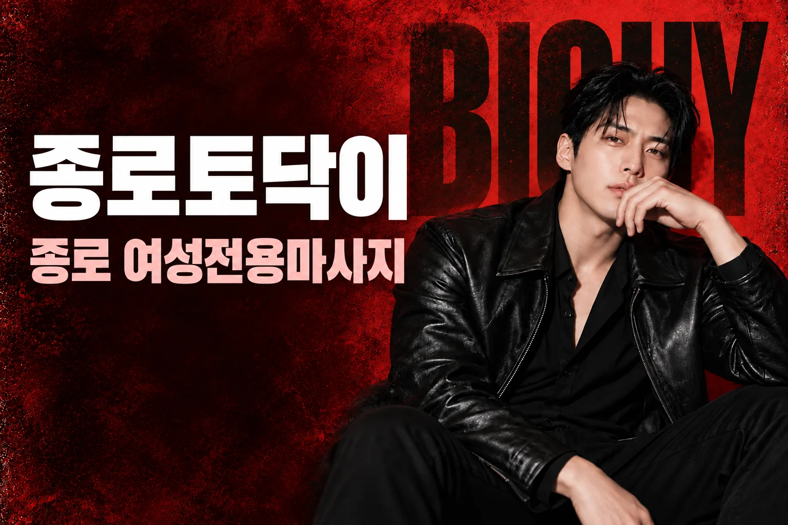 종로토닥이 · 종로 여성전용마사지, 빅가이 남성 모델 콘셉트 화보