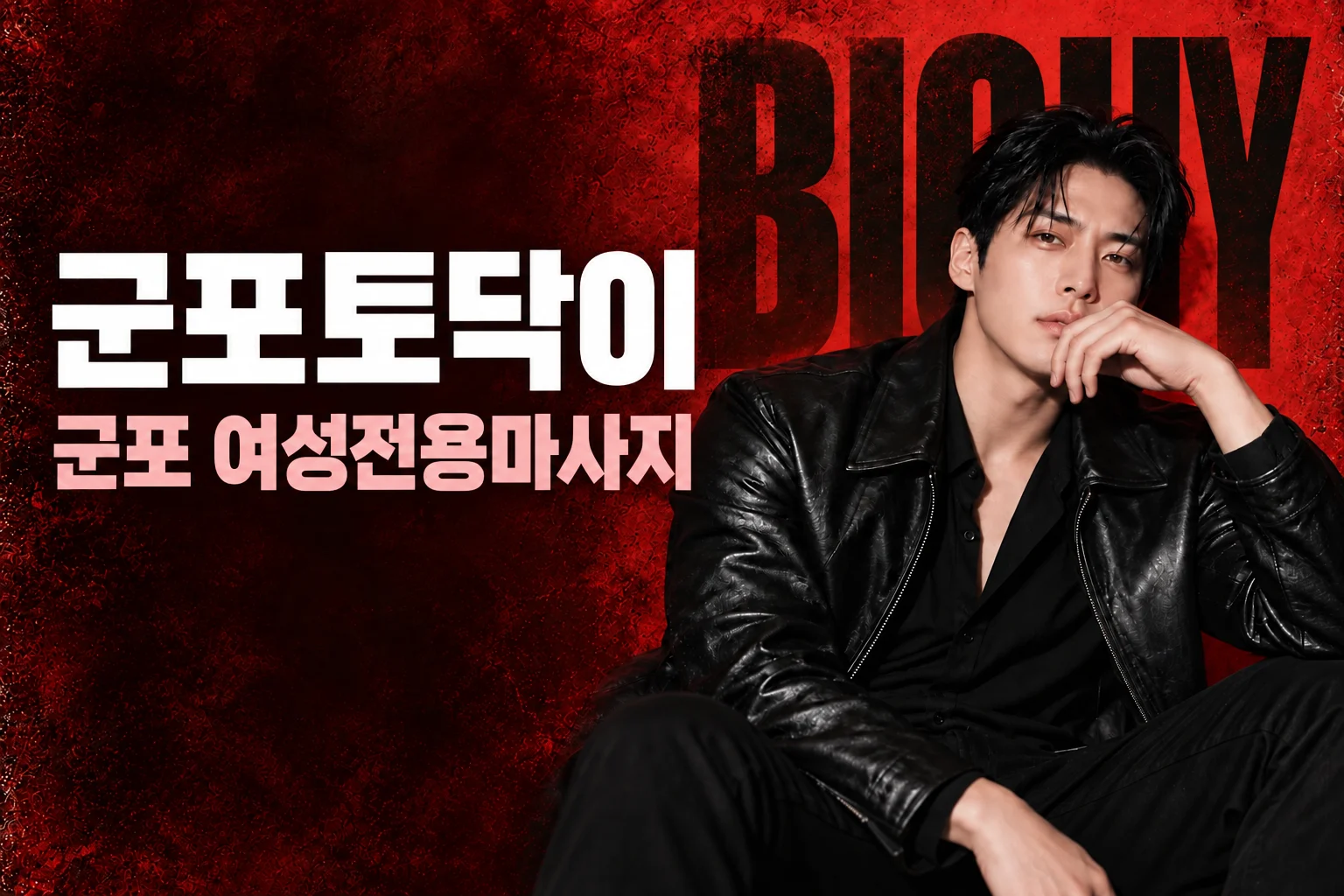 군포토닥이 · 군포 여성전용마사지, 빅가이 남성 모델 콘셉트 화보