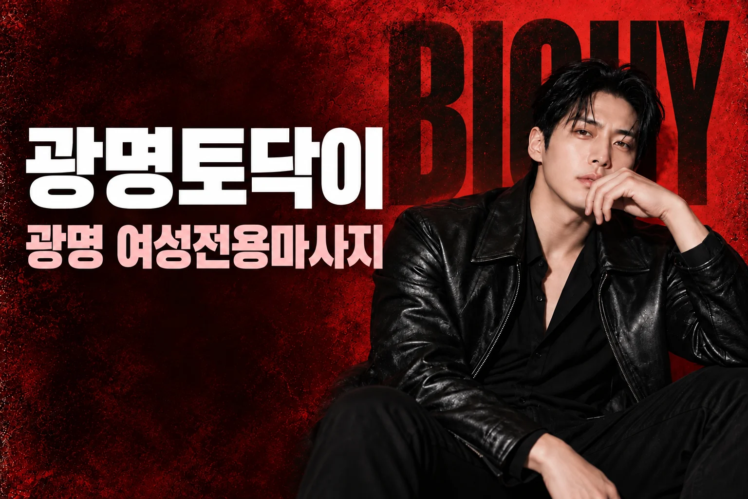 광명토닥이 · 광명 여성전용마사지, 빅가이 남성 모델 콘셉트 화보
